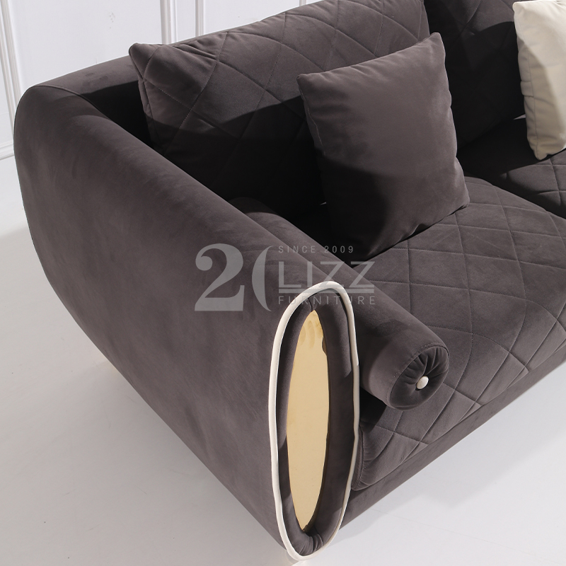 Canapé de salon en tissu moderne avec table