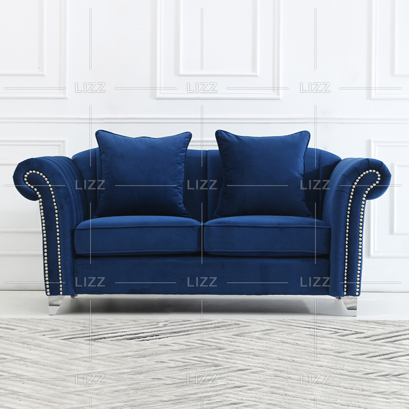 Canapé d'angle en tissu de bonne qualité avec chaise