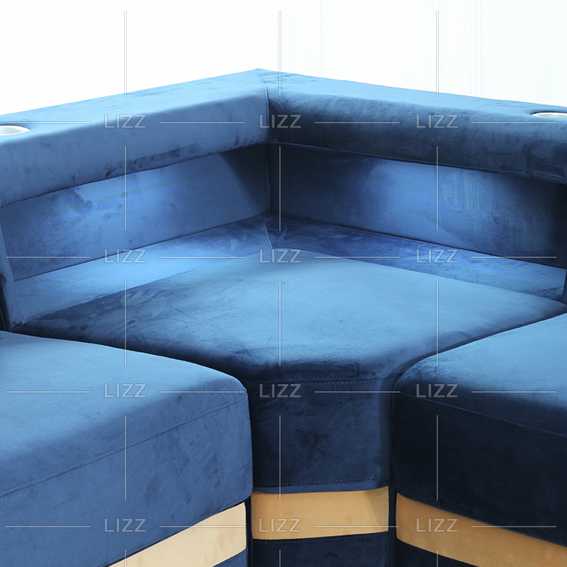 Sofa sectionnel mené par tissu de divan pour la chambre à coucher