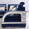Grand canapé de salon bleu clair chic