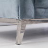 Canapé moderne en tissu velours avec pieds en acier inoxydable