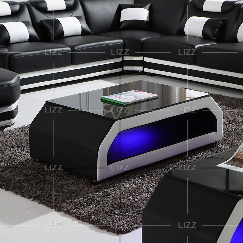 Sofa sectionnel à LED de loisirs avec table centrale