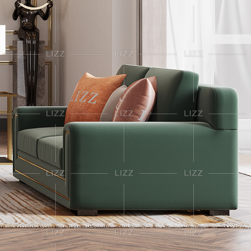 Sofa sectionnel de salon 3 places en tissu