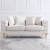 Canapé de luxe contemporain en tissu avec pieds dorés