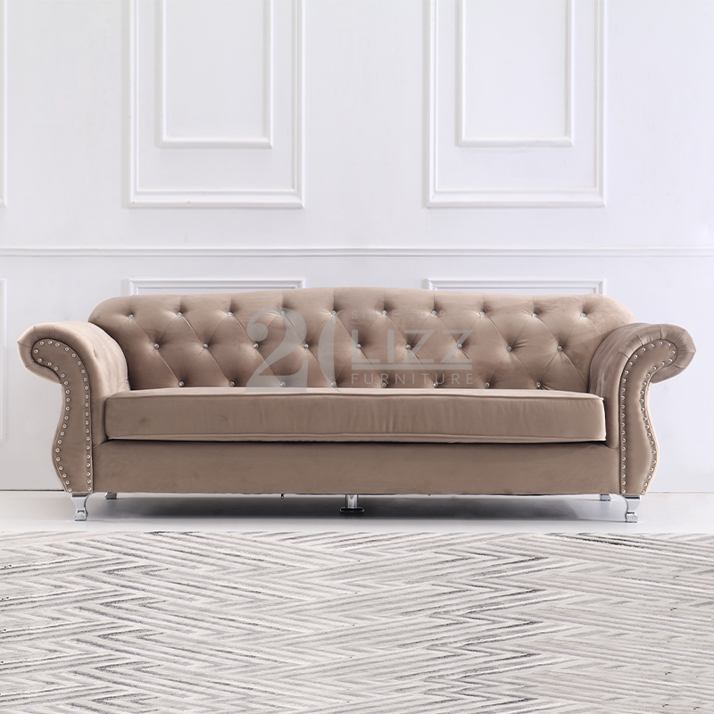 Canapé en tissu de velours de fauteuil moderne de loisirs