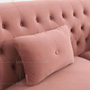 Petit canapé de salon rose classique avec tabouret