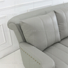 Canapé de salon en cuir gris complet
