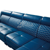 Canapé de salon confortable en forme de L bleu royal